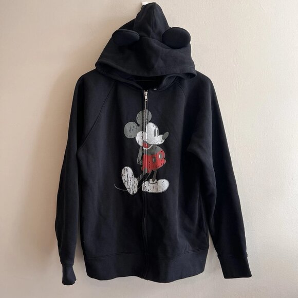 Tokyo Disneyland Mickey Mouse Zip Hoodie with Mickey Ears | L - Picture 3 of 5